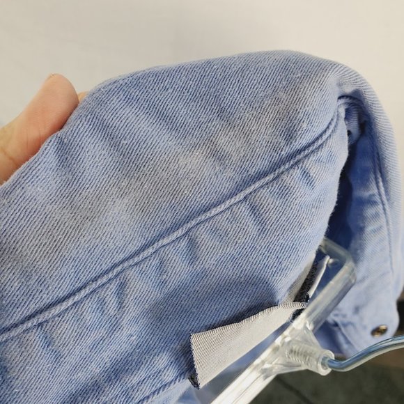 Vintage Quiksilver Snap Front Canvas Shirt XL Blue Surf Skate 80s 90s - Picture 4 of 5